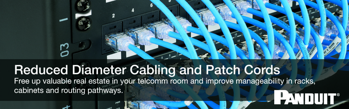 reduced diameter cabling and patch cords