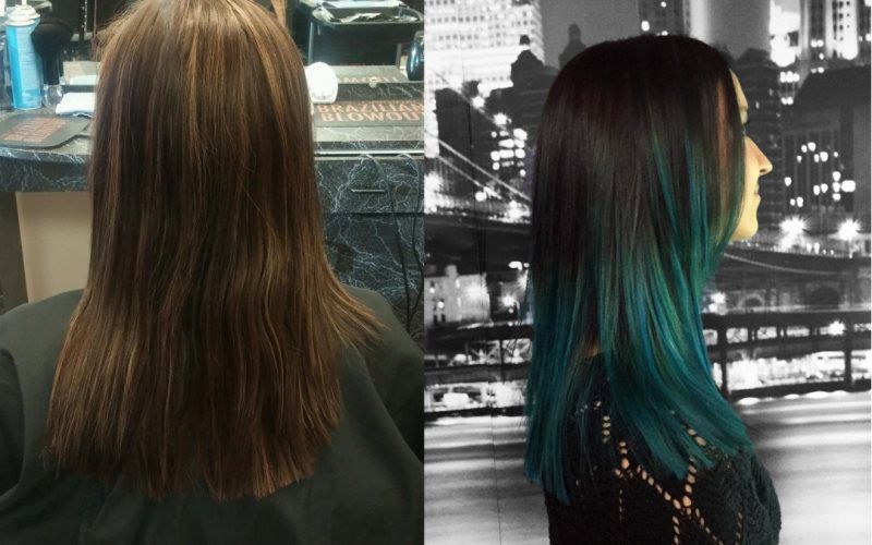 Green Ombre Hair Color