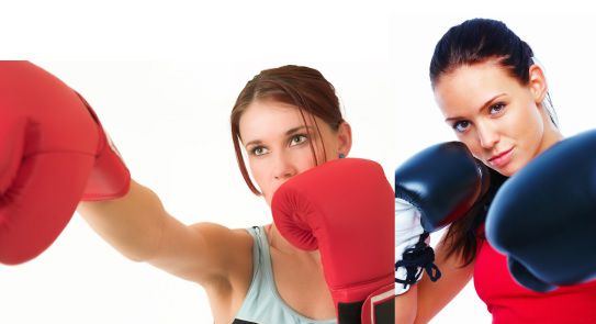 women punching
