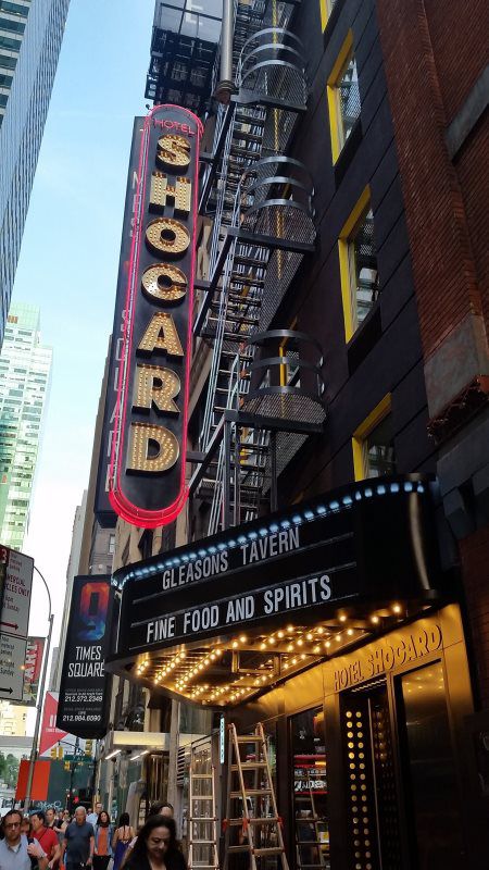 A double-sided, illuminated blade sign with a bold business name and logo, designed for high visibility on a busy street in New York City.
The blade sign is a highly effective signage solution for businesses in pedestrian-friendly areas of New York. 