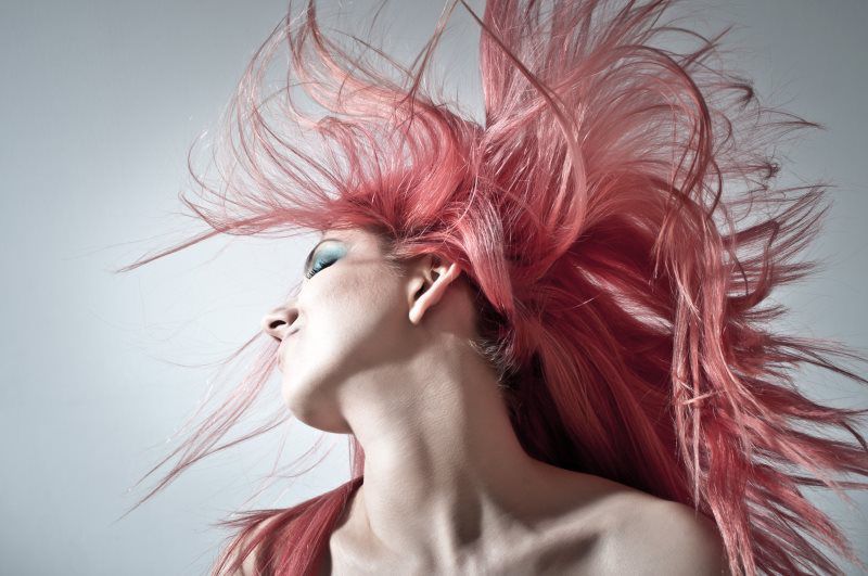 women pink hair